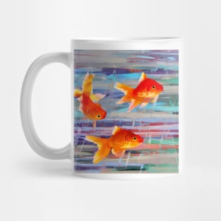 Playful Goldfish Abstract Mug